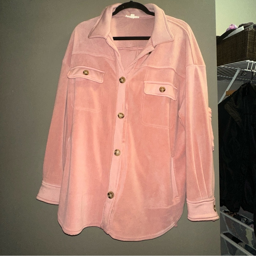 Pink Button-Up Shirt/Jacket
